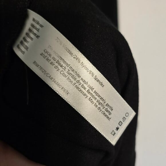 Eileen Fisher  Crepe Sleeveless Shift Midi Dress Black Pullover Size XL - Picture 6 of 6